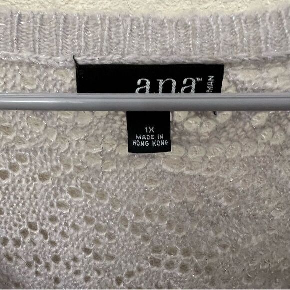 ANA V-Neck Short Sleeve Sweater Size 1X - Picture 6 of 6